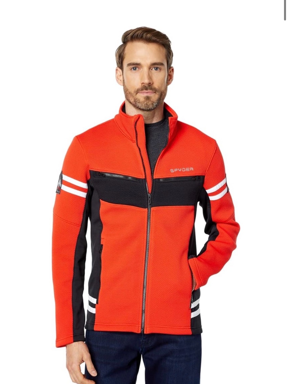 Spyder 1978 Mens XL Wengen Encore Jacket Mens XL Red Black SKI